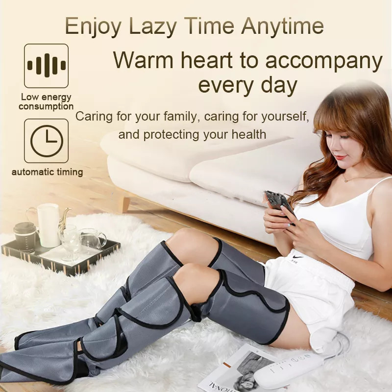 Portable Rechargeable Battery Paralysis Equipment Sports Relax Recovery Air Compression Leg Massager With Heat